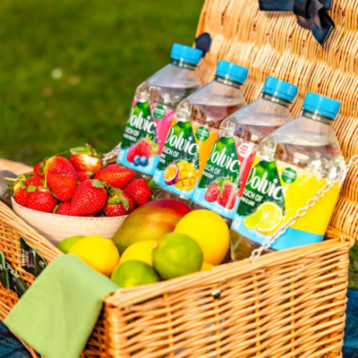 Volvic peach and raspberry flavoured water 1.5L (British brand)