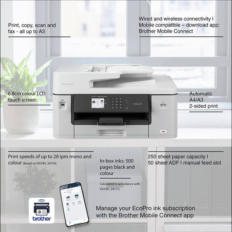 Brother MFC-J6540DWE A3 inkjet printer - British product