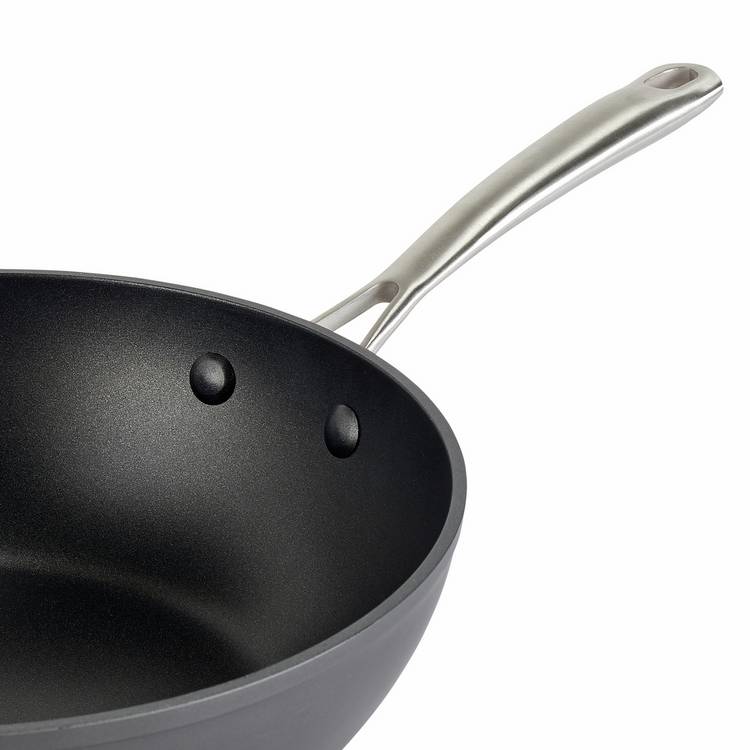 Habitat 28cm hard anodised aluminium wok (British brand)