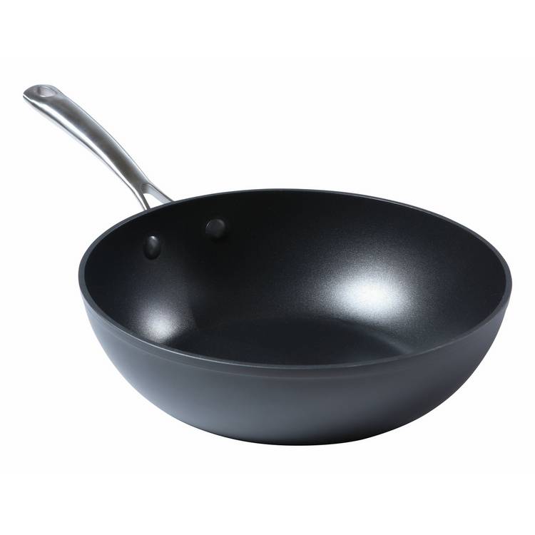 Habitat 28cm hard anodised aluminium wok (British brand)
