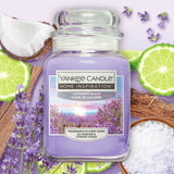 Yankee Candle scented candle Lavender Beach large, UK version