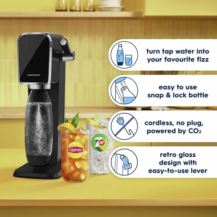 SodaStream Art sparkling water maker black, imported from the UK