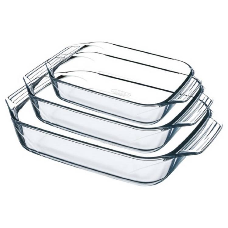 Pyrex glass roaster set 3 piece (British brand)