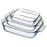 Pyrex glass roaster set 3 piece (British brand)