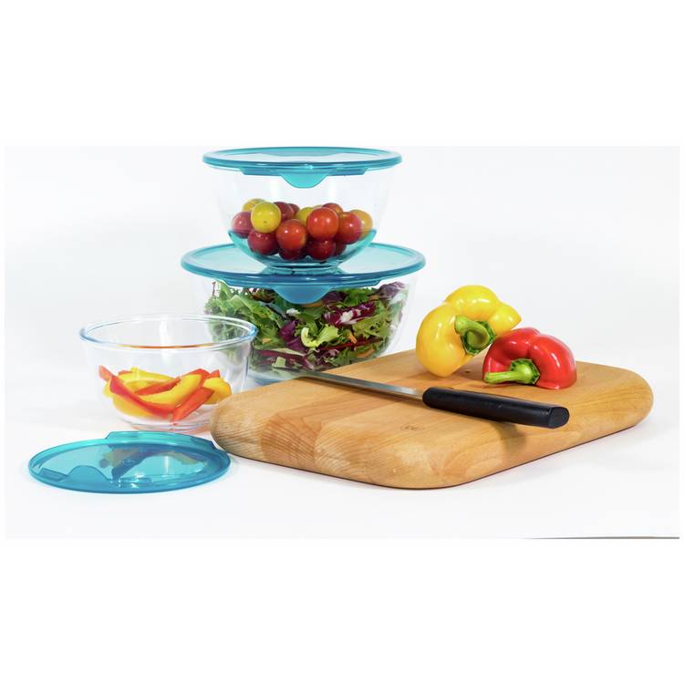Pyrex glass food storage bowls set of 3, UK version