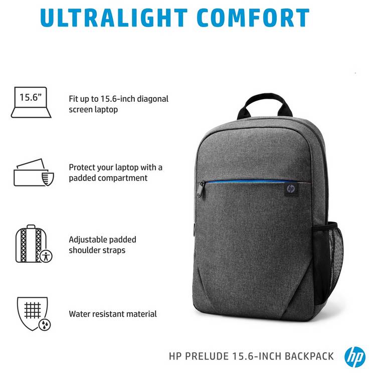 HP Prelude 15.6 inch laptop backpack grey - British product
