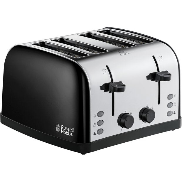Russell Hobbs 4 slice toaster black - British product