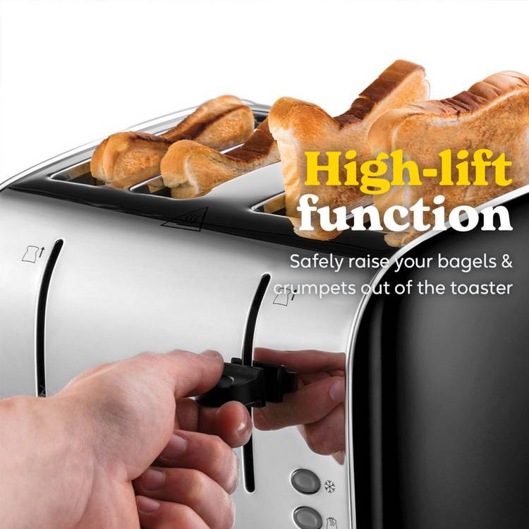 Russell Hobbs 4 slice toaster black - British product