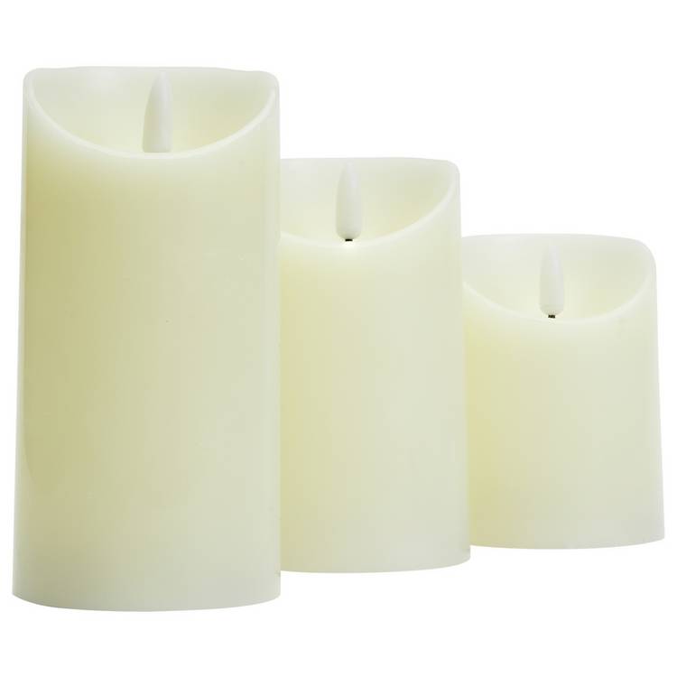 Habitat LED candle pack of 3 in three sizes - British product