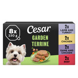 ASDA Cesar Garden Terrine Wet Dog Food Assorted Flavours Trays 8 x 150g- Buy online at McGrocer