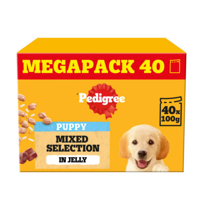 PEDIGREE junior puppy wet food 40x100g pouch, imported from the UK