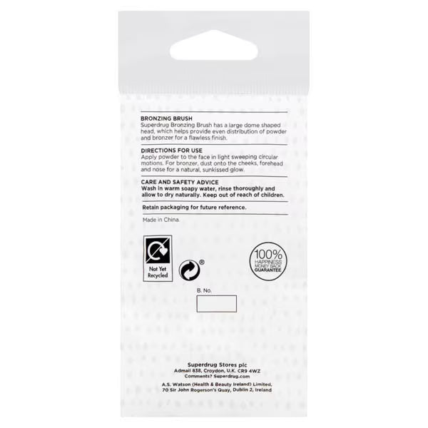 Superdrug Bronzing Brush Synthetic Hair - British product
