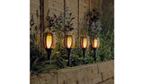 Argos Garden by Sainsbury's Solar Dancing Flame Torch 4-Pack Solar Garden Torch- Buy online at McGrocer