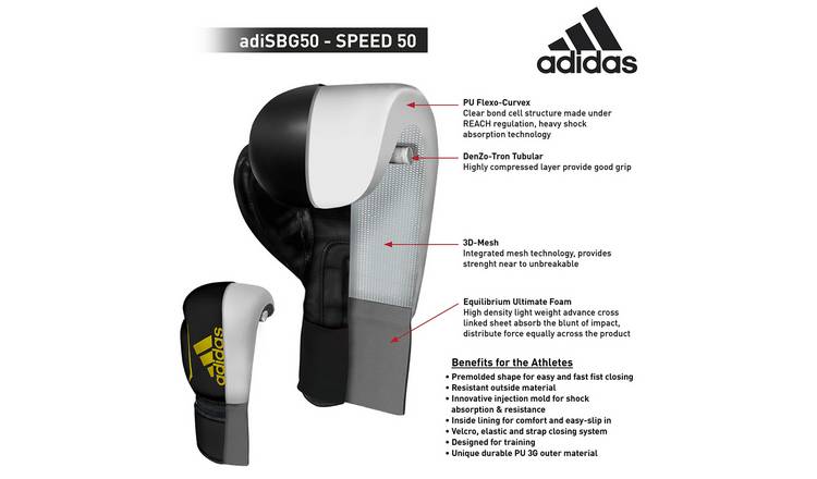 Adidas Speed 50 boxing gloves 12oz black - British product