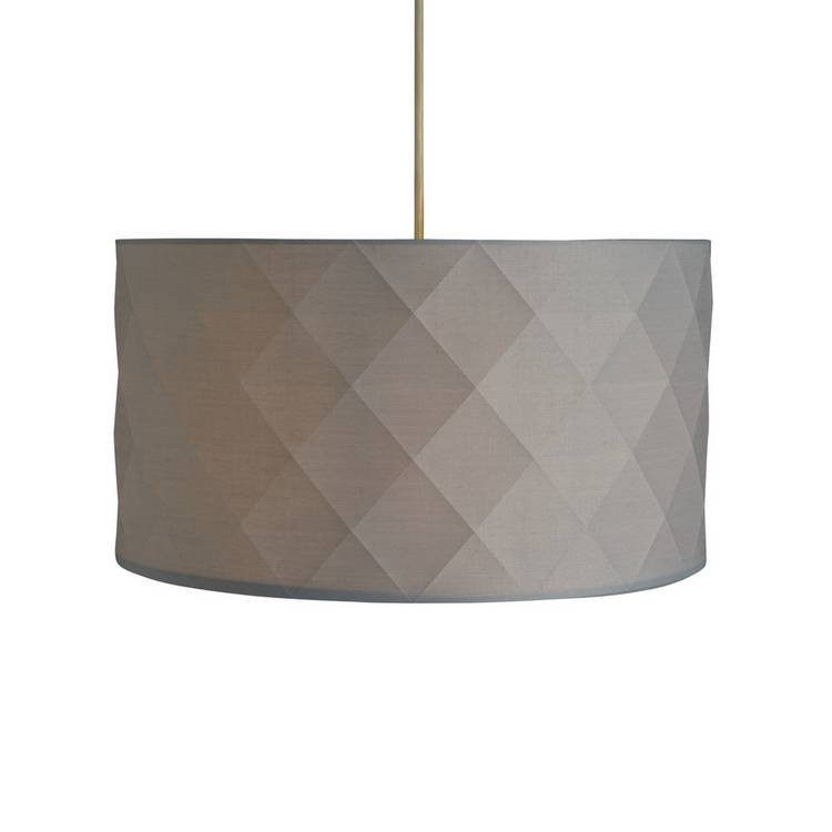 Argos Home grey geometric easy fit lampshade 40cm (British brand)