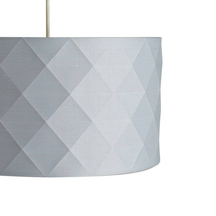 Argos Home grey geometric easy fit lampshade 40cm (British brand)