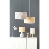 Argos Home grey geometric easy fit lampshade 40cm (British brand)