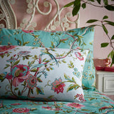 furn vintage chinoiserie floral green double bedding set - British product