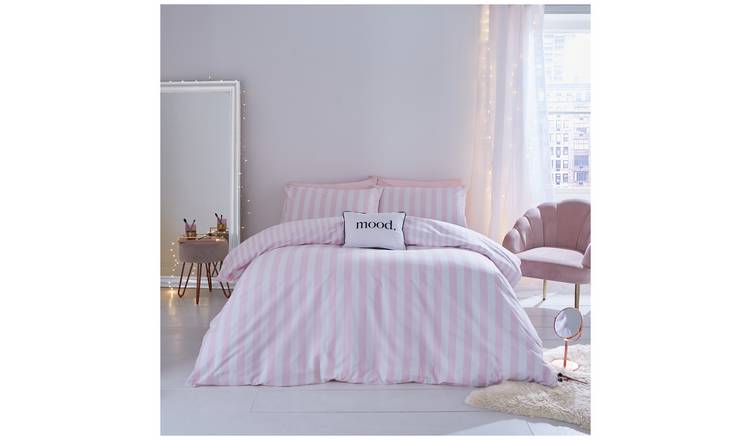 Sassy B reversible pink stripe bedding set single, imported from the UK