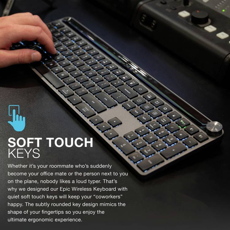 JLab Epic Wireless Bluetooth Keyboard black, UK version