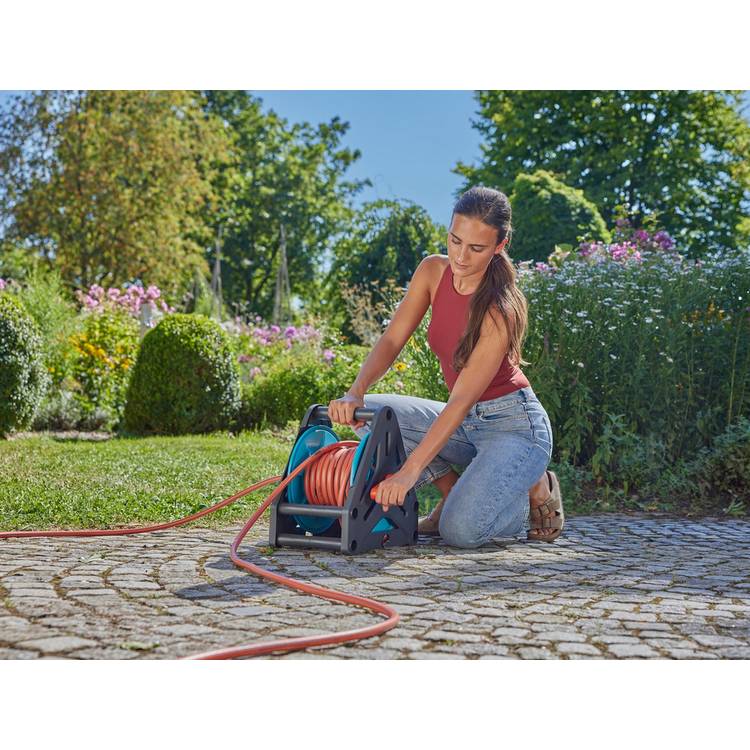 Gardena hose reel set with fittings 20m, imported from the UK