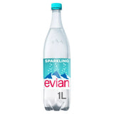 Evian sparkling mineral water 1L - British product
