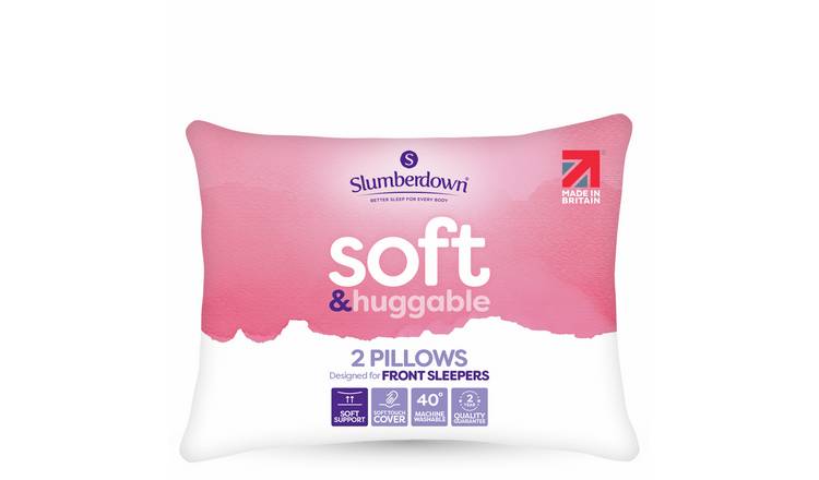 Slumberdown medium soft pillow 2 pack 74x48cm - British product