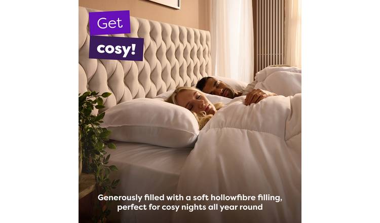 Slumberdown medium soft pillow 2 pack 74x48cm - British product