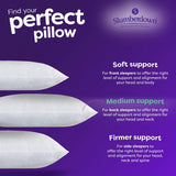Slumberdown medium soft pillow 2 pack 74x48cm - British product