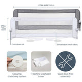 Dreambaby Nicole X-Wide X-Tall bedrail 150cm 50cm - British product