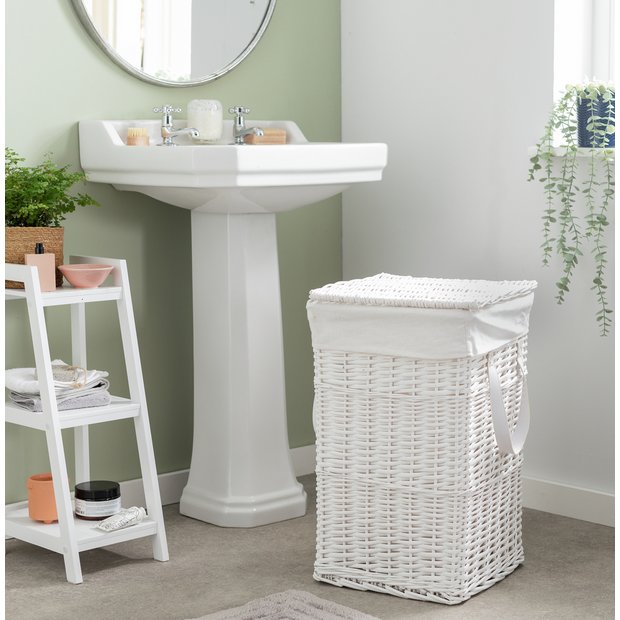 Argos Home laundry basket white 68L, UK version