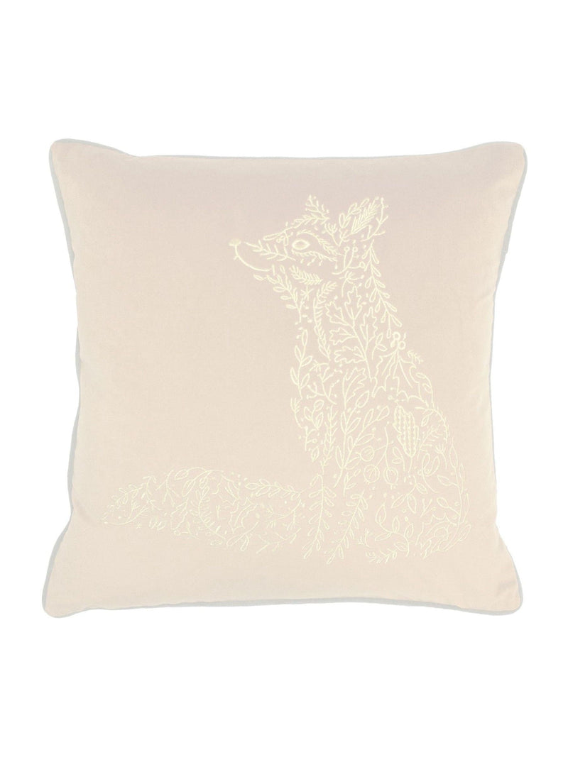 furn embroidered rust orange gold fauna cushion 50cm (British brand)