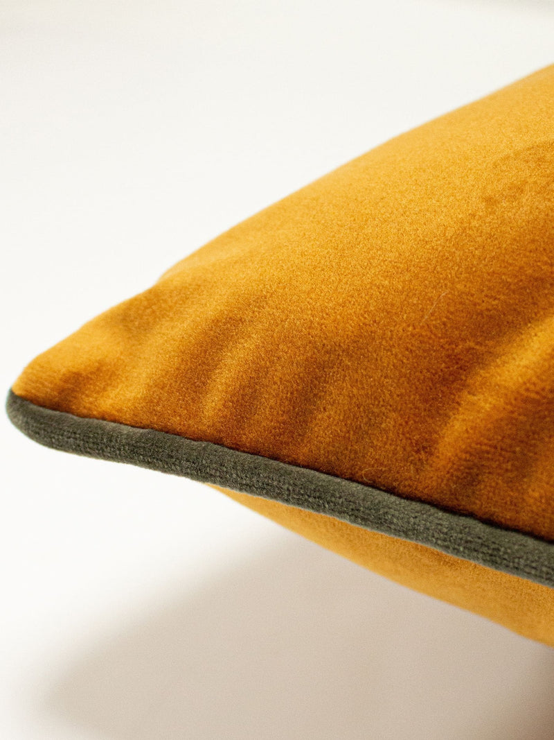 furn embroidered rust orange gold fauna cushion 50cm (British brand)