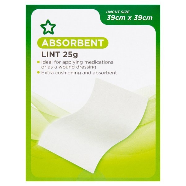 Superdrug Absorbent Lint Dressing 39cm x 39cm GOODS Superdrug
