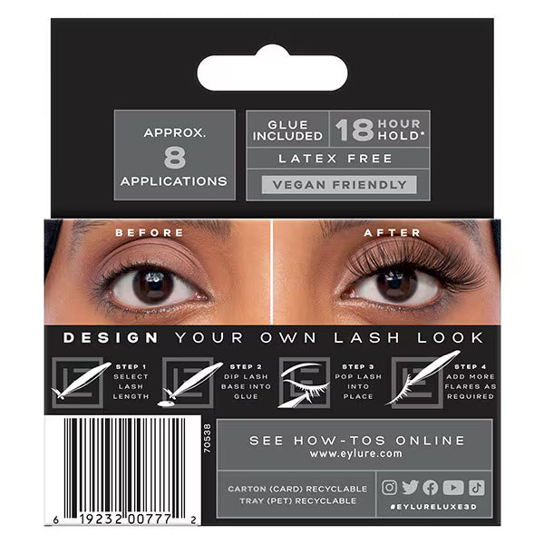 Eylure Luxe Faux Mink 3D Individual Lashes - British product