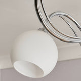 BHS flush ceiling light chrome frosted glass shades - British product