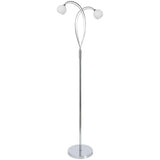 BHS Acacia 2 light floor lamp chrome opal glass (British brand)