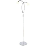 BHS Acacia 2 light floor lamp chrome opal glass (British brand)