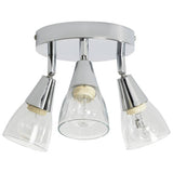 Argos Home Curico 3 light flush ceiling light chrome 35cm, UK version