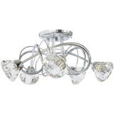BHS chrome 5 light ceiling light 43cm, imported from the UK