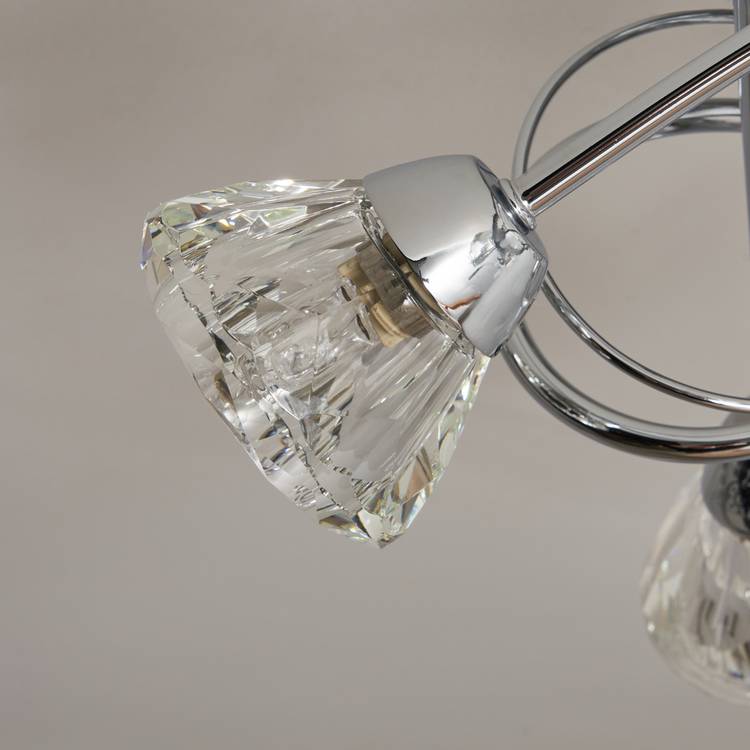 BHS chrome 5 light ceiling light 43cm, imported from the UK
