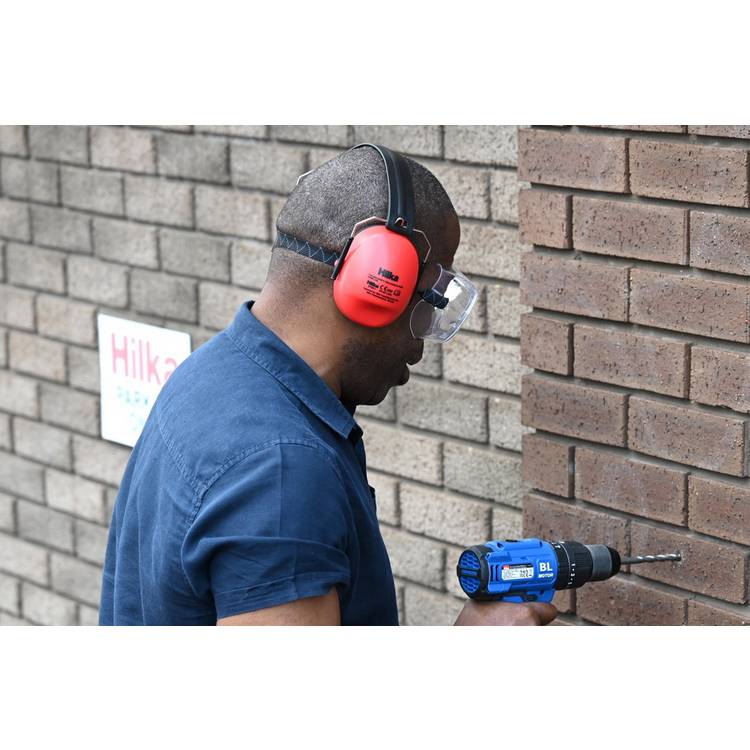 Hilka ear defenders collapsible red - British product