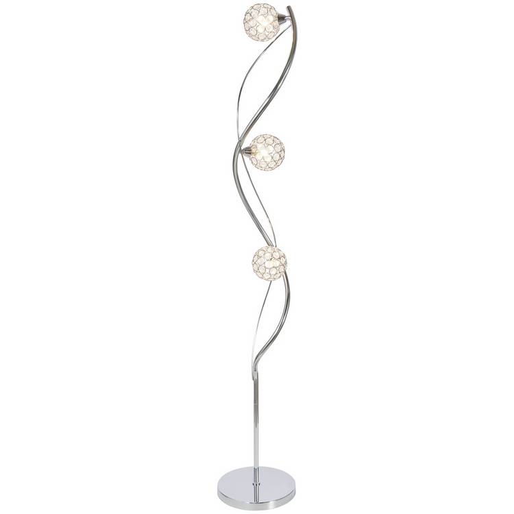 BHS Orchid floor lamp chrome 3 light multihead, UK version