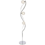 BHS Orchid floor lamp chrome 3 light multihead, UK version