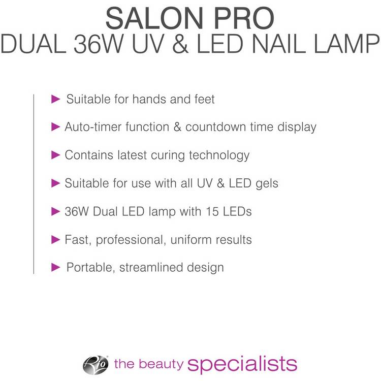 Rio Professional UV & LED Nail Lamp 36W (British brand)