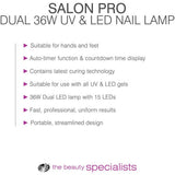 Rio Professional UV & LED Nail Lamp 36W (British brand)