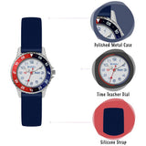 Tikkers Kids Blue Time Teacher Watch 26mm silicone strap, UK version