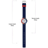 Tikkers Kids Blue Time Teacher Watch 26mm silicone strap, UK version