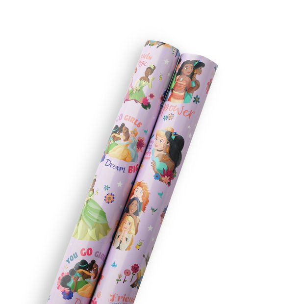 Disney Princess wrapping paper 2x3m rolls, UK version