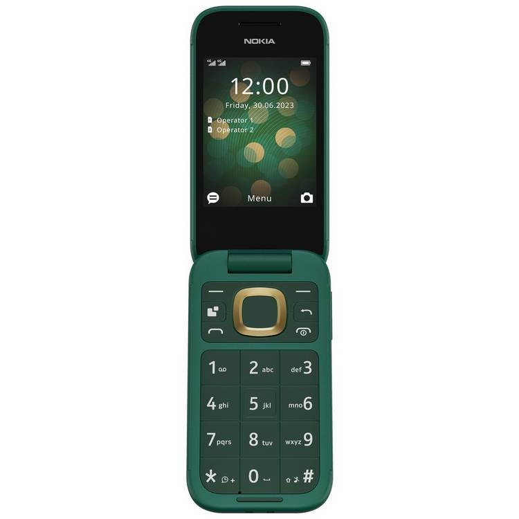 Nokia 2660 Flip green mobile phone, UK version